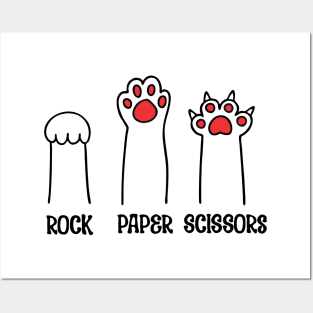 Rock Paper Scissors-Red Posters and Art